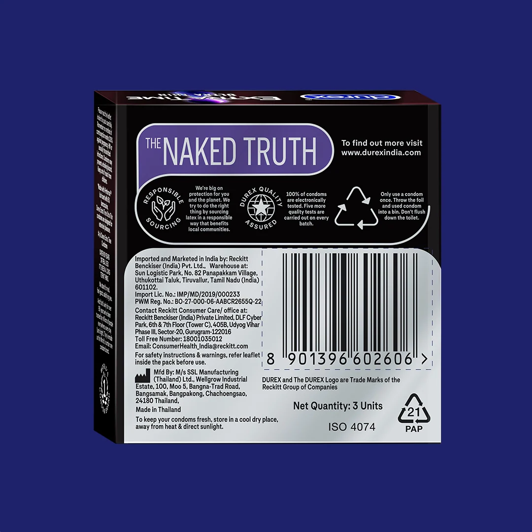 Durex Extra Time Ultra Thin - 3 Condoms - Image 4