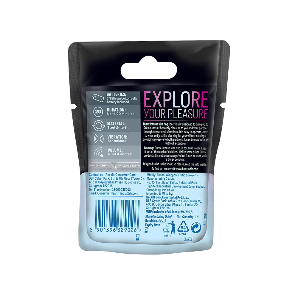 Durex Intense Vibe Ring - Intense Vibrations & Extended Playtime - Image 4